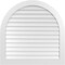 Ekena Millwork Round Top Surface Mount PVC Gable Vent: Non-Functional, w/ 3-1/2"W x 1"P Standard Frame, 42"W x 42"H GVPRT42X4201SN - alternate 1